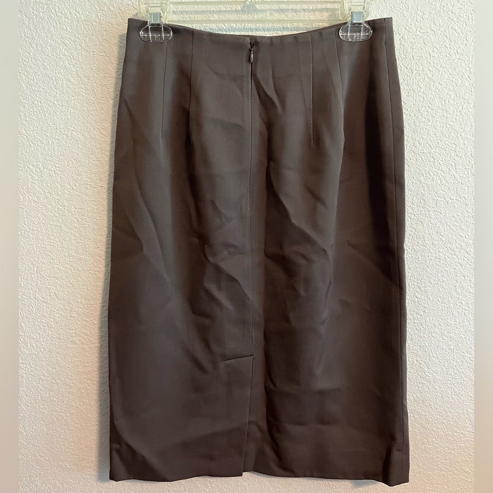 Classiques Entier Dark Khaki Skirt Size 4 - Picture 5 of 9